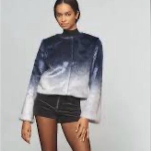 Maeve Blue and Gray Teddy Jacket